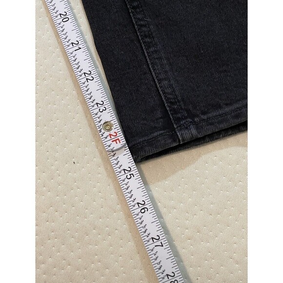 Agolde Riley High Rise Straight Crop Jeans Womens Size 28 Button Fly Black Denim - Picture 7 of 9